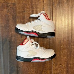 Jordan 5 Retro Fire Red Silver Tongue (TD)